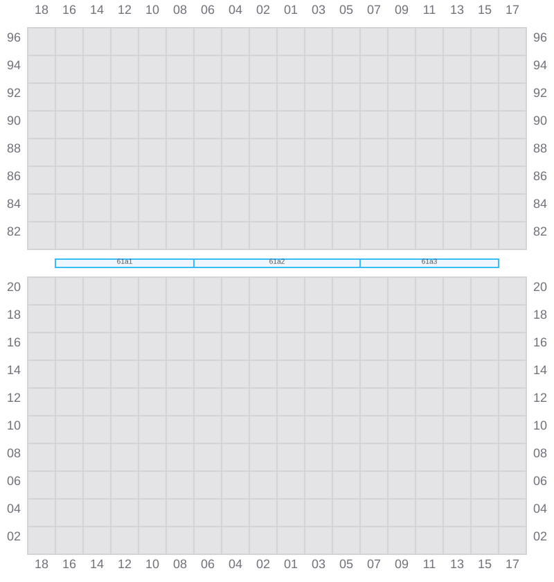 Bay 061 view and slots of ONE ARCADIA