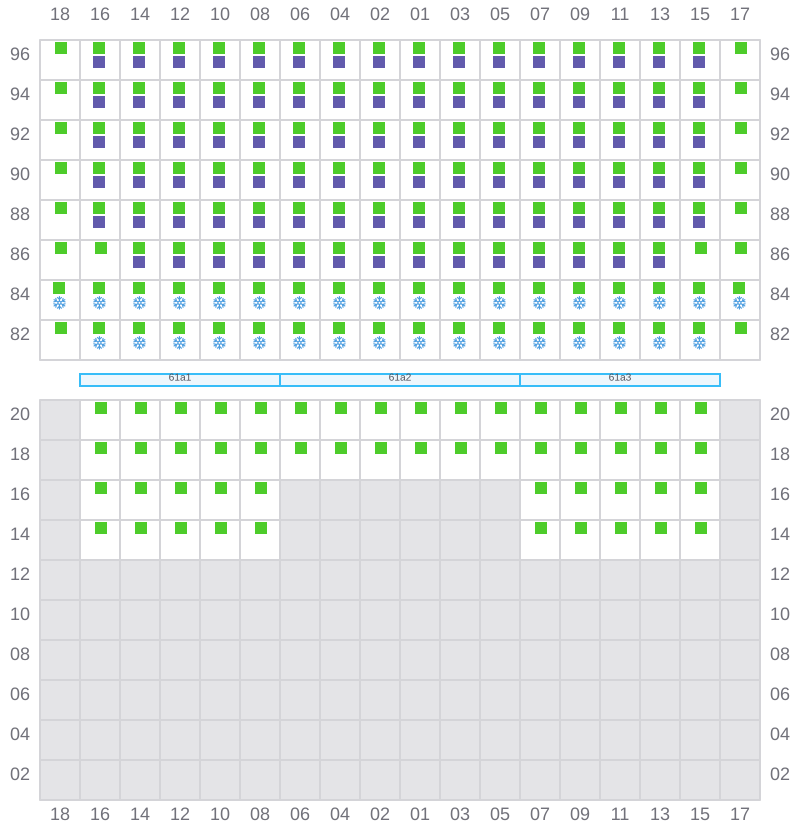 Bay 063 view and slots of ONE ARCADIA