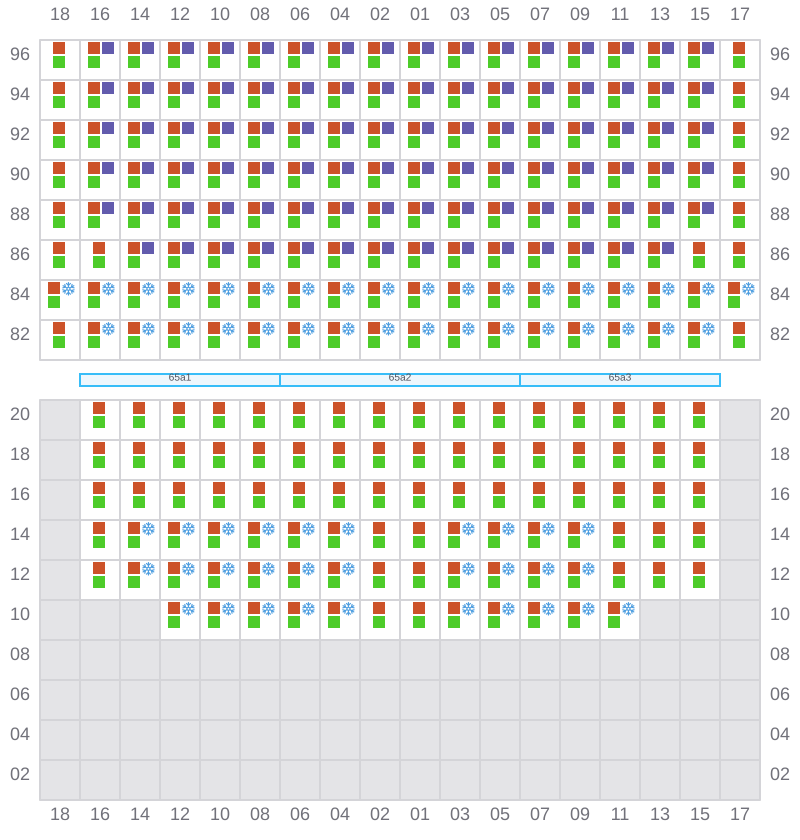 Bay 067 view and slots of ONE ARCADIA