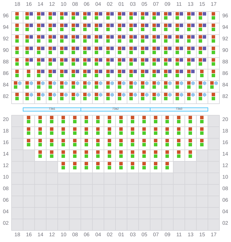 Bay 075 view and slots of ONE ARCADIA
