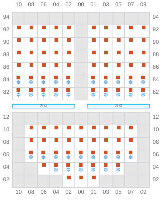 Bay 035 view and slots of HANSA LANKA