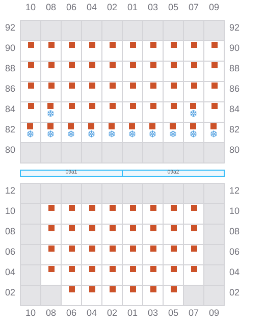 Bay 011 view and slots of VLADIVOSTOK