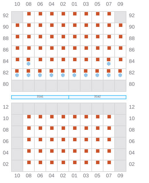 Bay 033 view and slots of VLADIVOSTOK