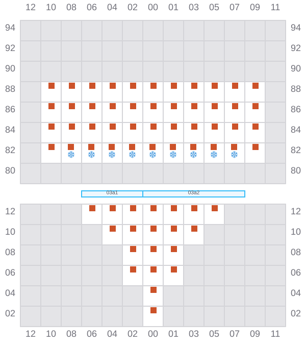 Bay 003 view and slots of CAPE SPENCER