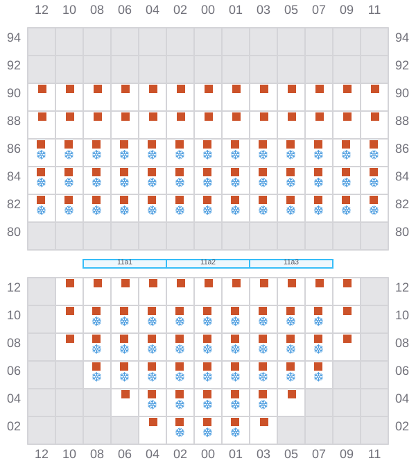 Bay 011 view and slots of CAPE SPENCER