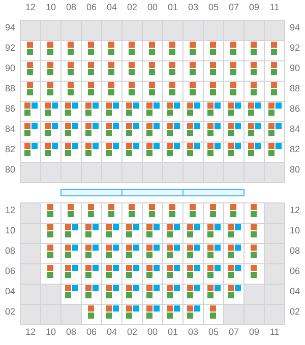 Bay 013 view and slots of CAPE SPENCER