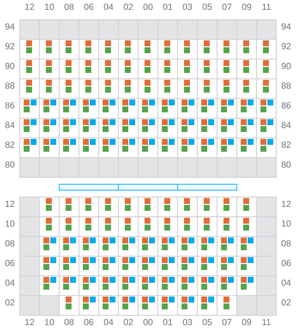 Bay 017 view and slots of CAPE SPENCER