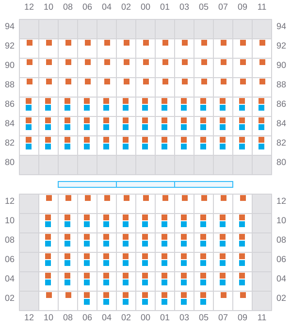 Bay 019 view and slots of CAPE SPENCER