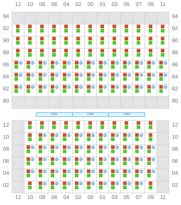 Bay 021 view and slots of CAPE SPENCER