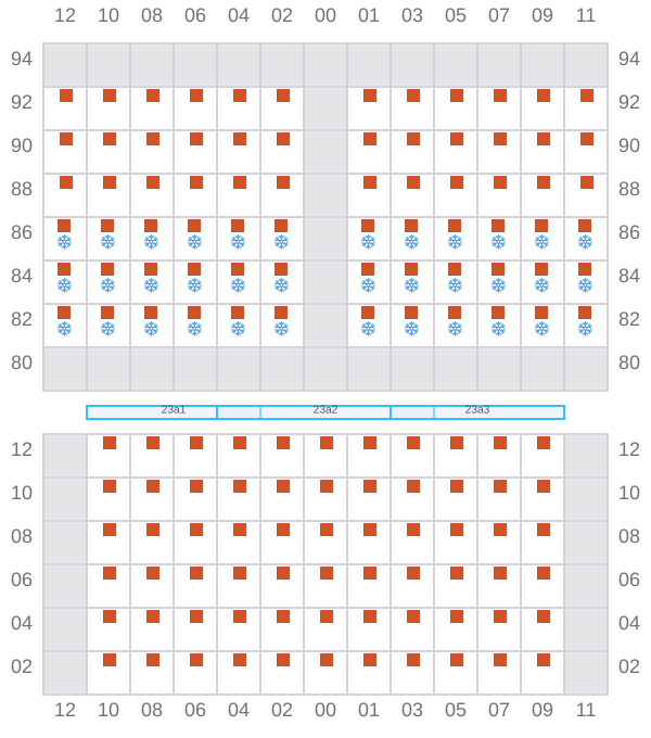 Bay 023 view and slots of CAPE SPENCER