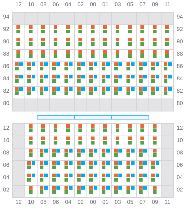 Bay 025 view and slots of CAPE SPENCER