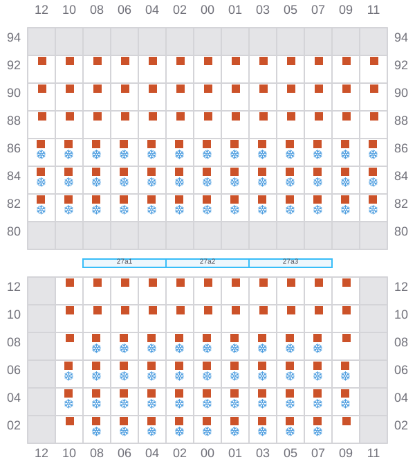 Bay 027 view and slots of CAPE SPENCER
