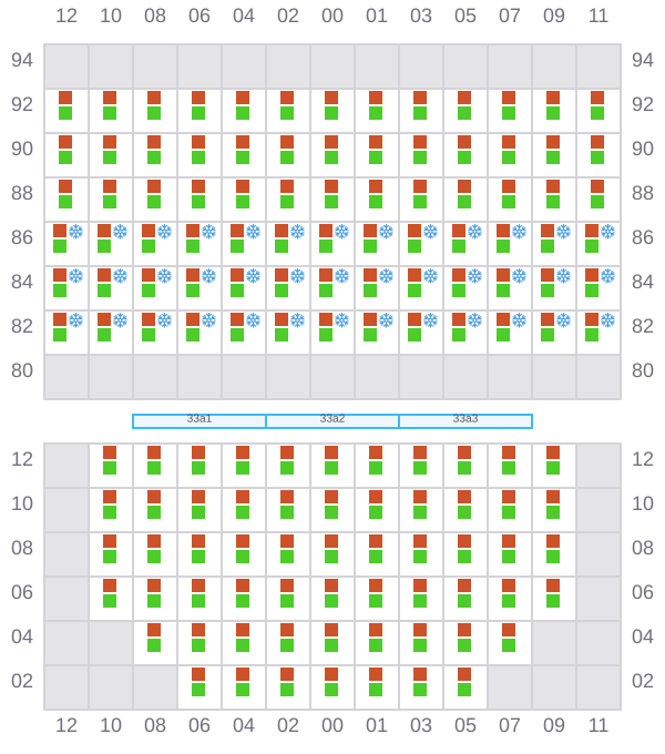 Bay 033 view and slots of CAPE SPENCER