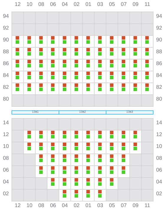 Bay 013 view and slots of HALSTED