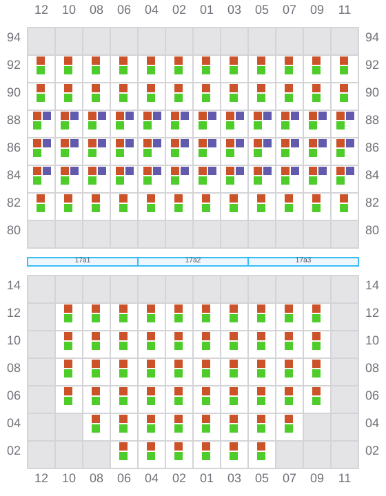 Bay 017 view and slots of HALSTED