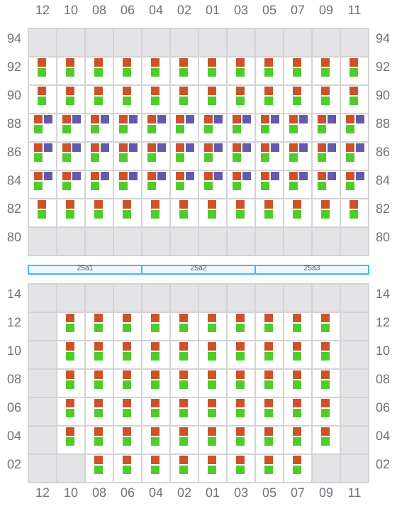 Bay 025 view and slots of HALSTED
