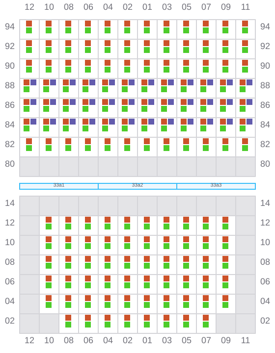 Bay 033 view and slots of HALSTED