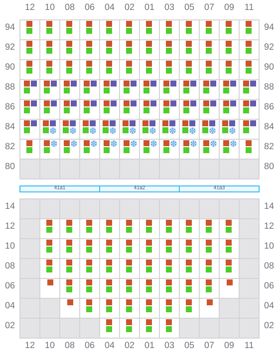 Bay 041 view and slots of HALSTED