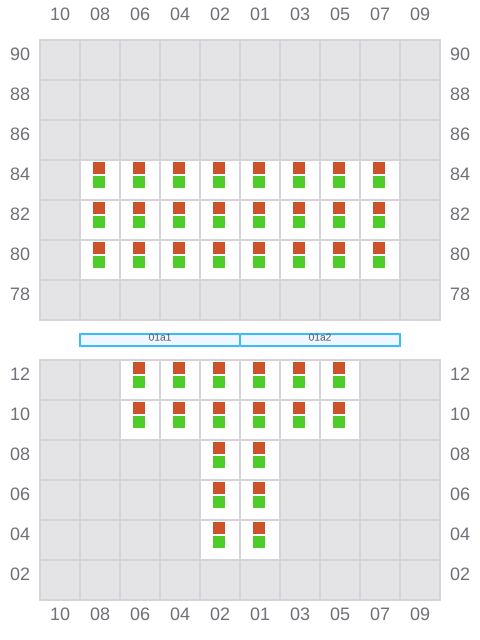 Bay 001 view and slots of JOST