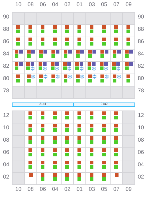 Bay 021 view and slots of JOST