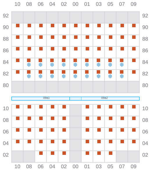 Bay 011 view and slots of OLIVIA