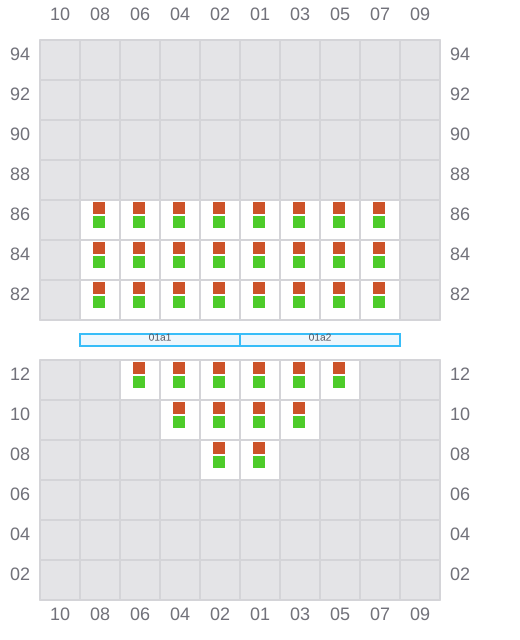 Bay 001 view and slots of EF EMMA
