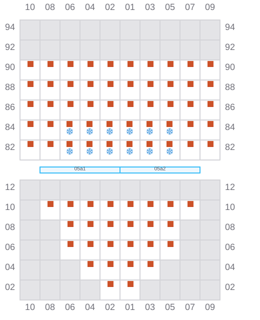 Bay 007 view and slots of EF EMMA