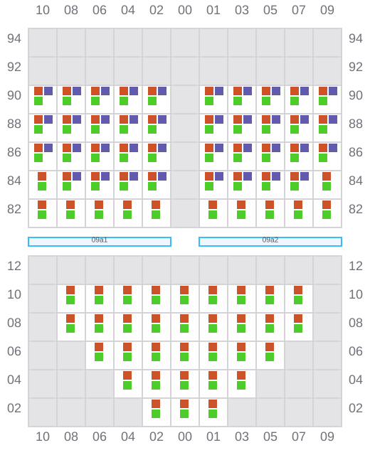 Bay 009 view and slots of EF EMMA
