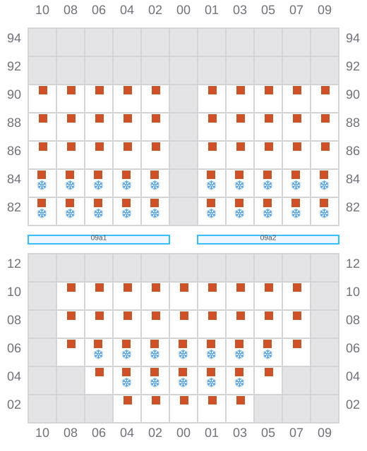 Bay 011 view and slots of EF EMMA