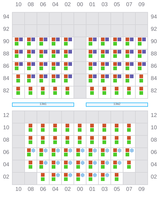 Bay 013 view and slots of EF EMMA