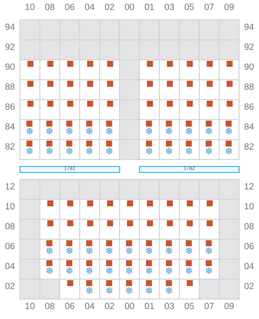 Bay 019 view and slots of EF EMMA