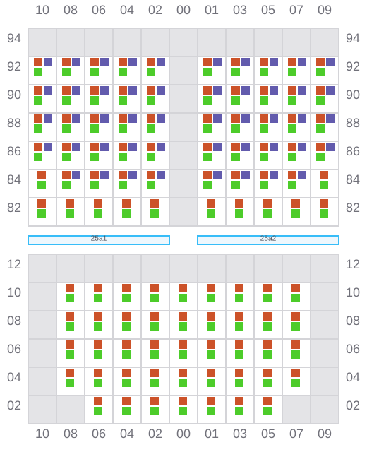 Bay 025 view and slots of EF EMMA