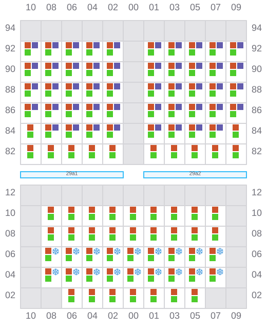 Bay 029 view and slots of EF EMMA