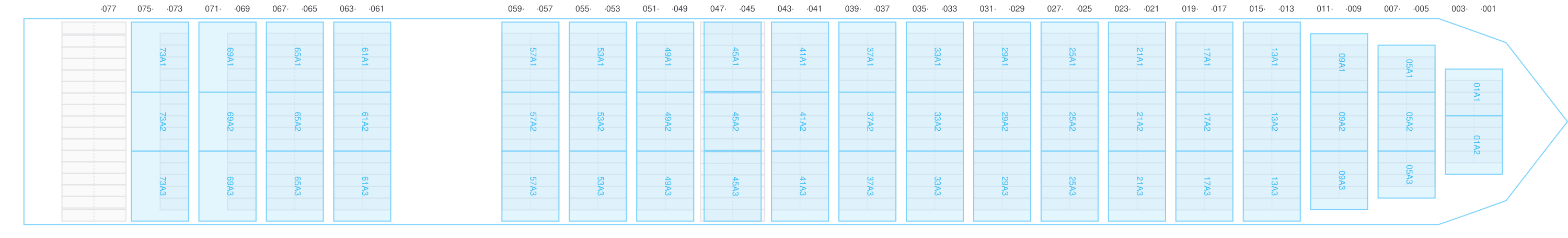 Deck view of MAERSK STEPNICA