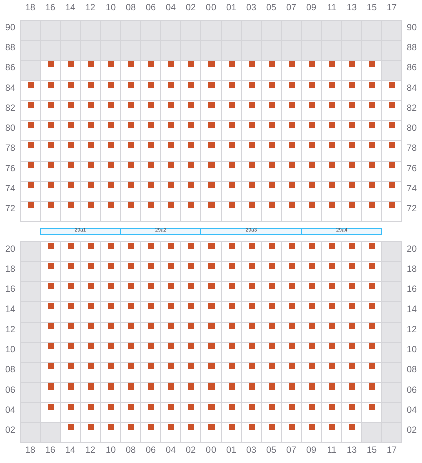 Bay 029 view and slots of CMA CGM MISSOURI