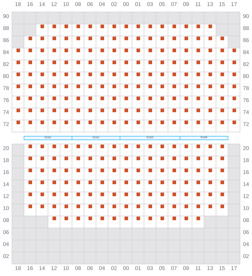 Bay 061 view and slots of CMA CGM MISSOURI