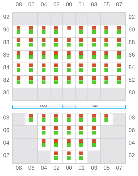 Bay 005 view and slots of ASIAN TRADER