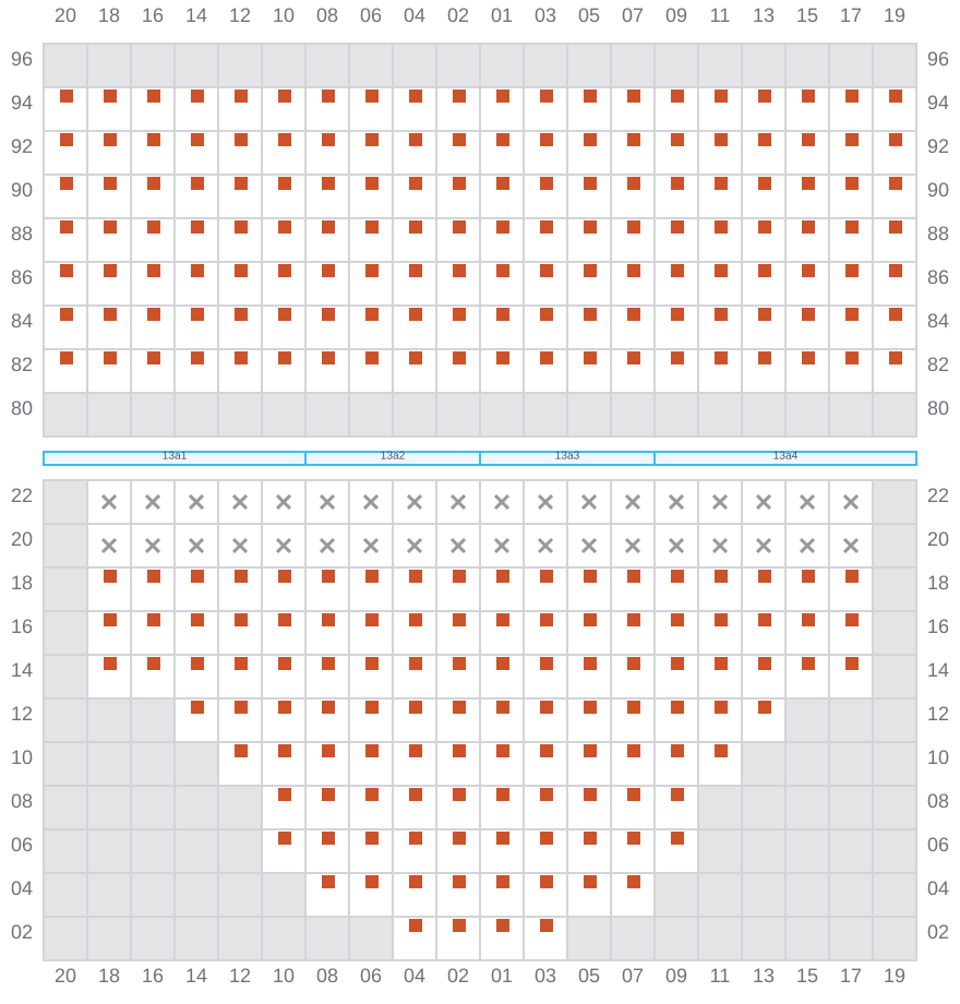 Bay 013 view and slots of COSCO DENMARK