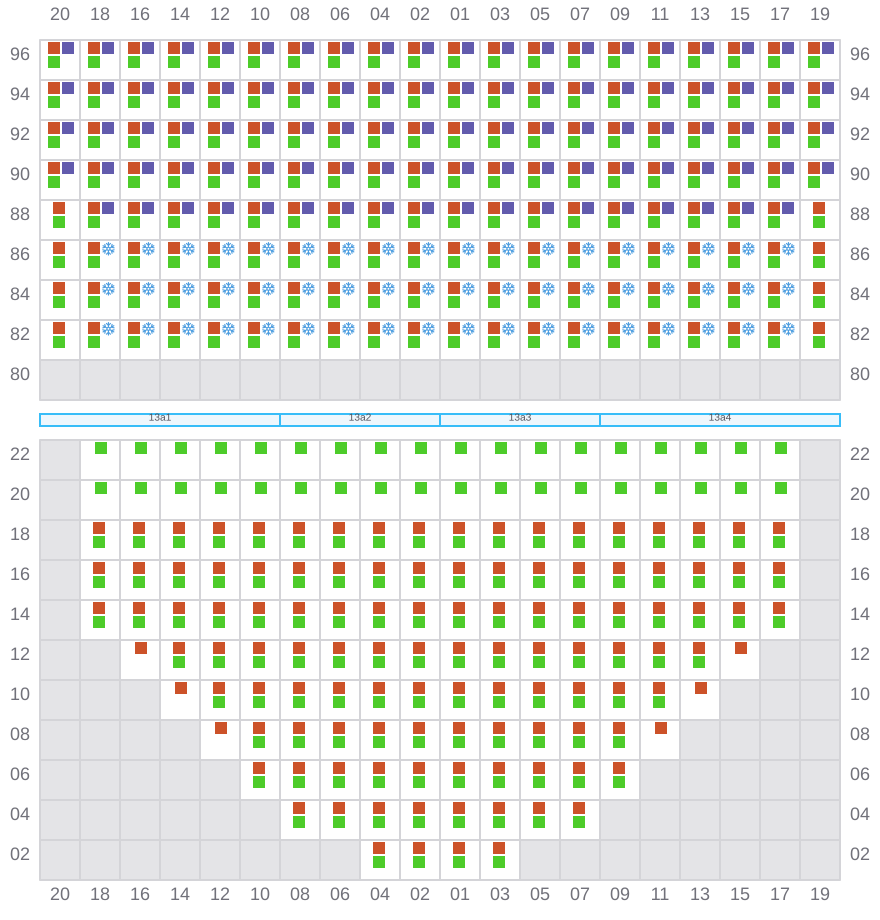 Bay 015 view and slots of COSCO DENMARK