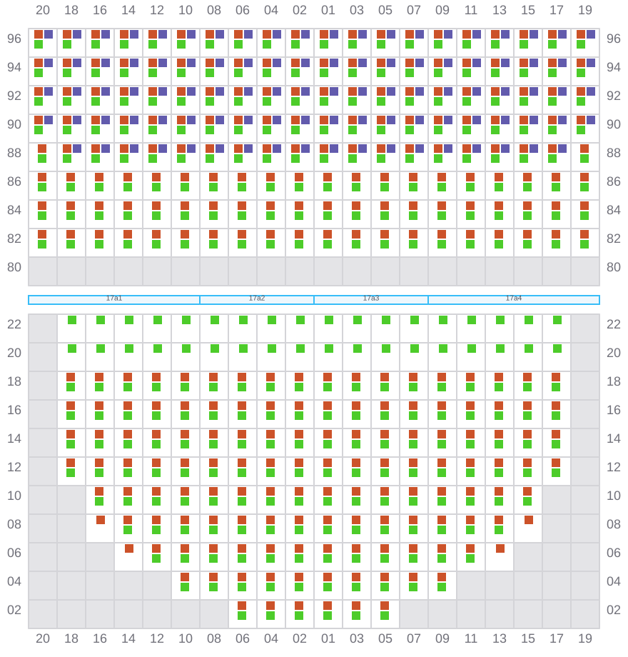 Bay 019 view and slots of COSCO DENMARK
