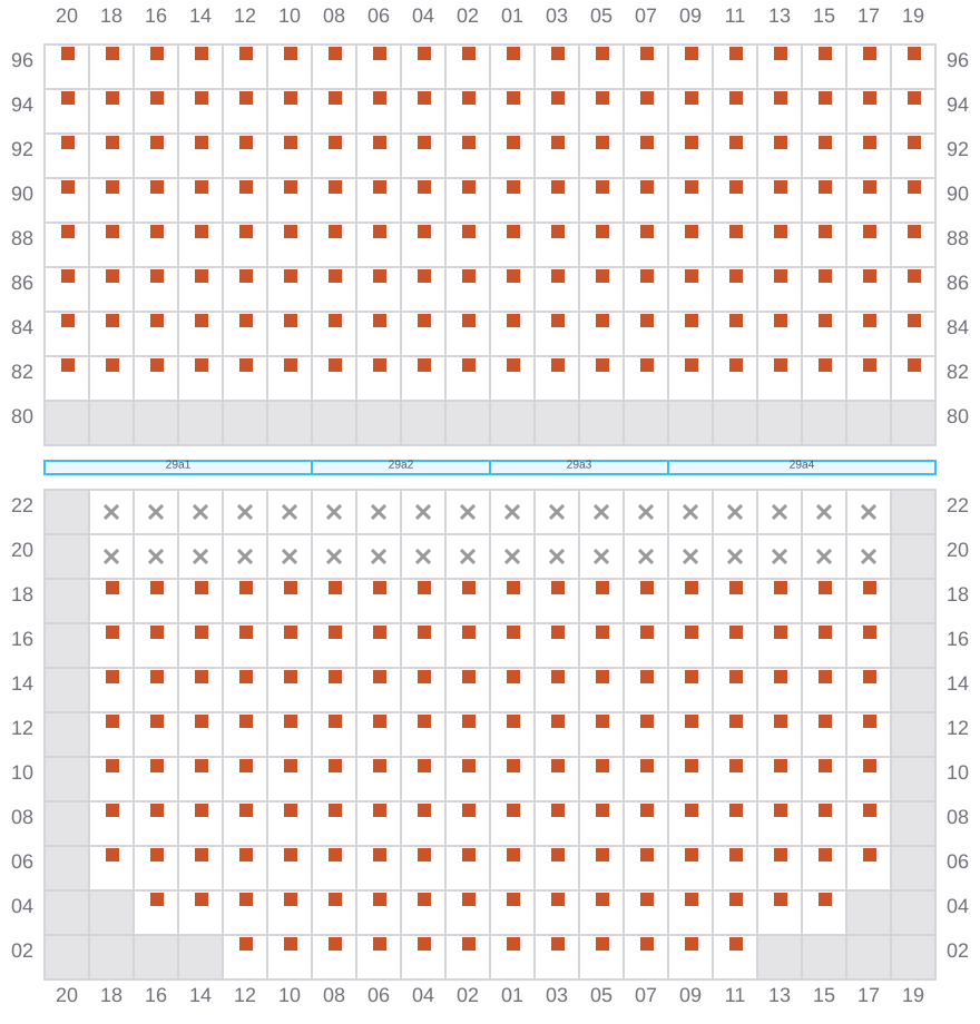 Bay 029 view and slots of COSCO DENMARK