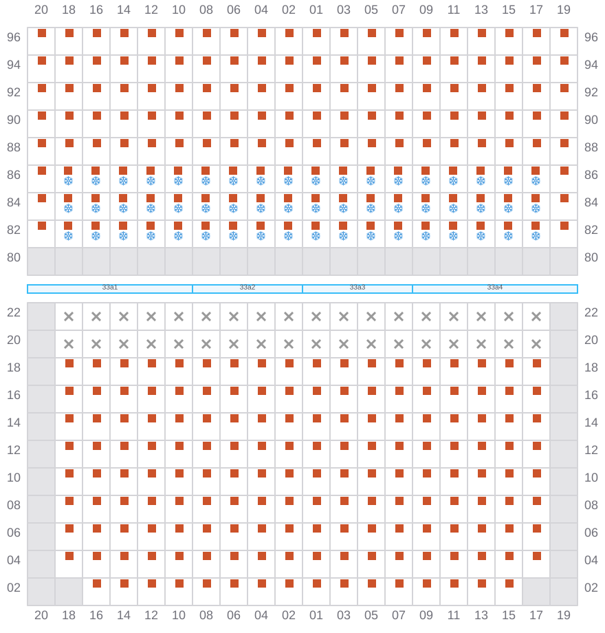 Bay 033 view and slots of COSCO DENMARK