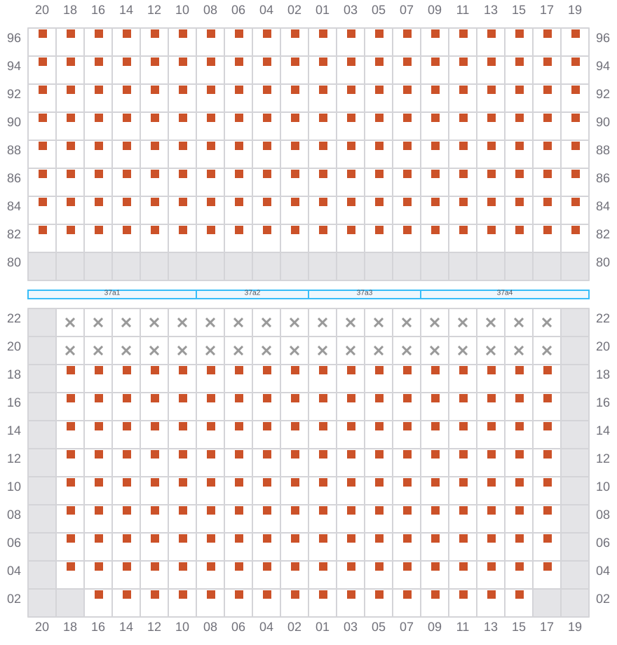 Bay 037 view and slots of COSCO DENMARK