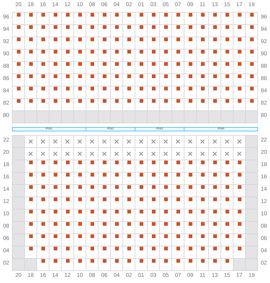 Bay 045 view and slots of COSCO DENMARK
