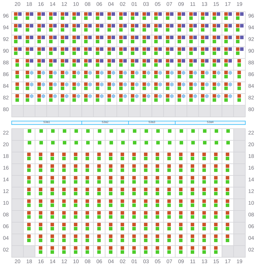 Bay 055 view and slots of COSCO DENMARK