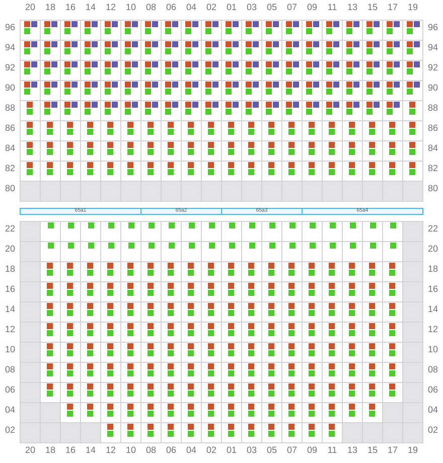 Bay 067 view and slots of COSCO DENMARK