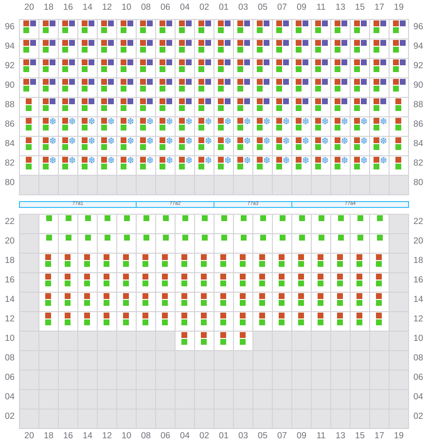 Bay 079 view and slots of COSCO DENMARK
