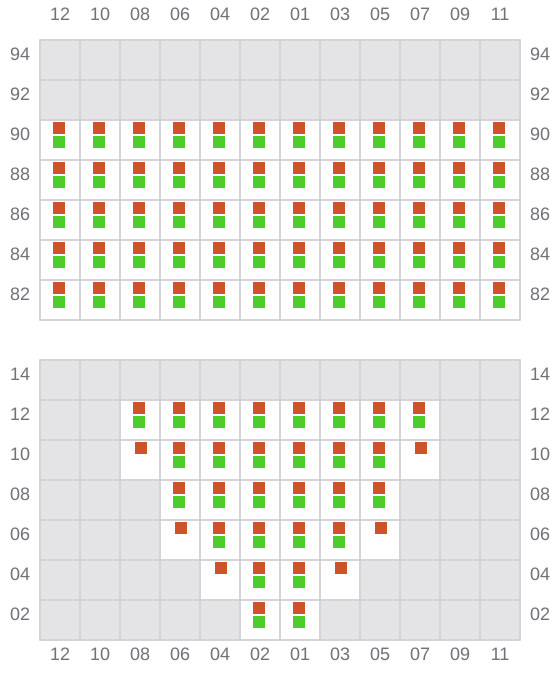 Bay 007 view and slots of AS CARLOTTA