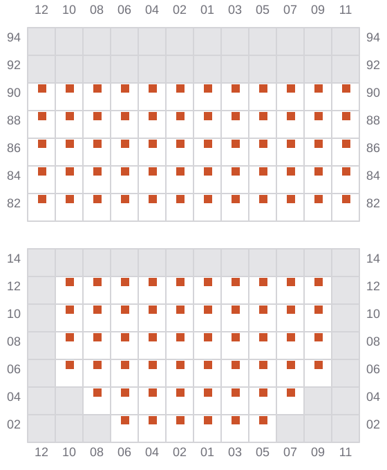 Bay 013 view and slots of AS CARLOTTA