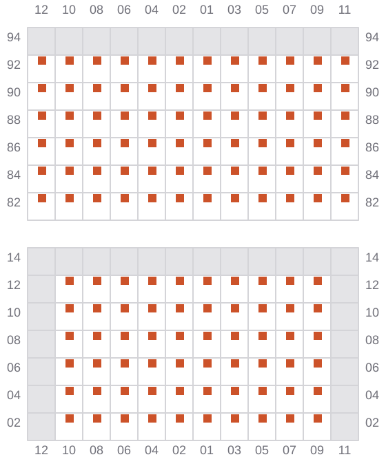 Bay 021 view and slots of AS CARLOTTA